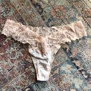 Victoria’s Secret Lace Waist Cotton Thong Panty